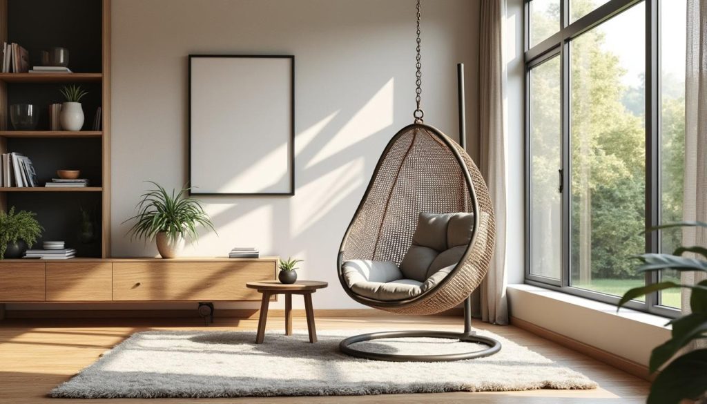 découvrez comment un fauteuil suspendu déniché chez action a métamorphosé mon espace après trois ans de rêve, alliant confort et style à petit prix.