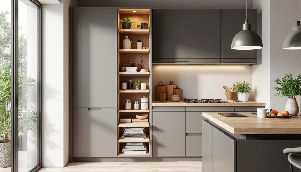 découvrez le meuble gain de place cuisine 210 high, conçu pour optimiser l’espace sans compromis sur le style et la fonctionnalité. idéal pour les cuisines modernes et pratiques.